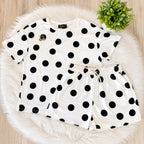 Women’s Evermmee Black Polka Dot Short Set