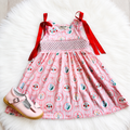 Girls Rylee Faith Stripe Fruit Print Dress