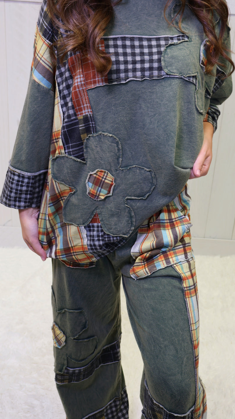 J Her Daisy Patchwork Pant Set