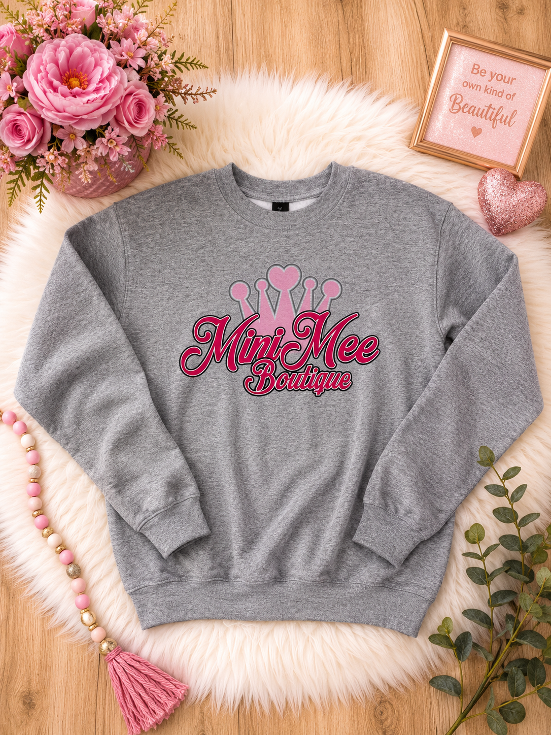 Mini Mee Girls Gildan Sweatshirt Grey
