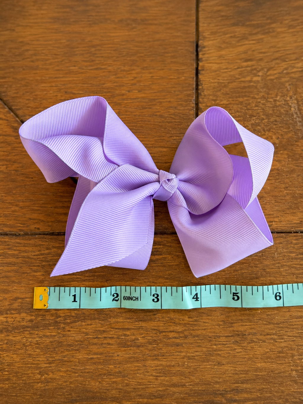 Hair Bow 6” Alligator Clip - Light Violet