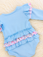 Girl’s Floral Cowgirl Boot Bubble Romper