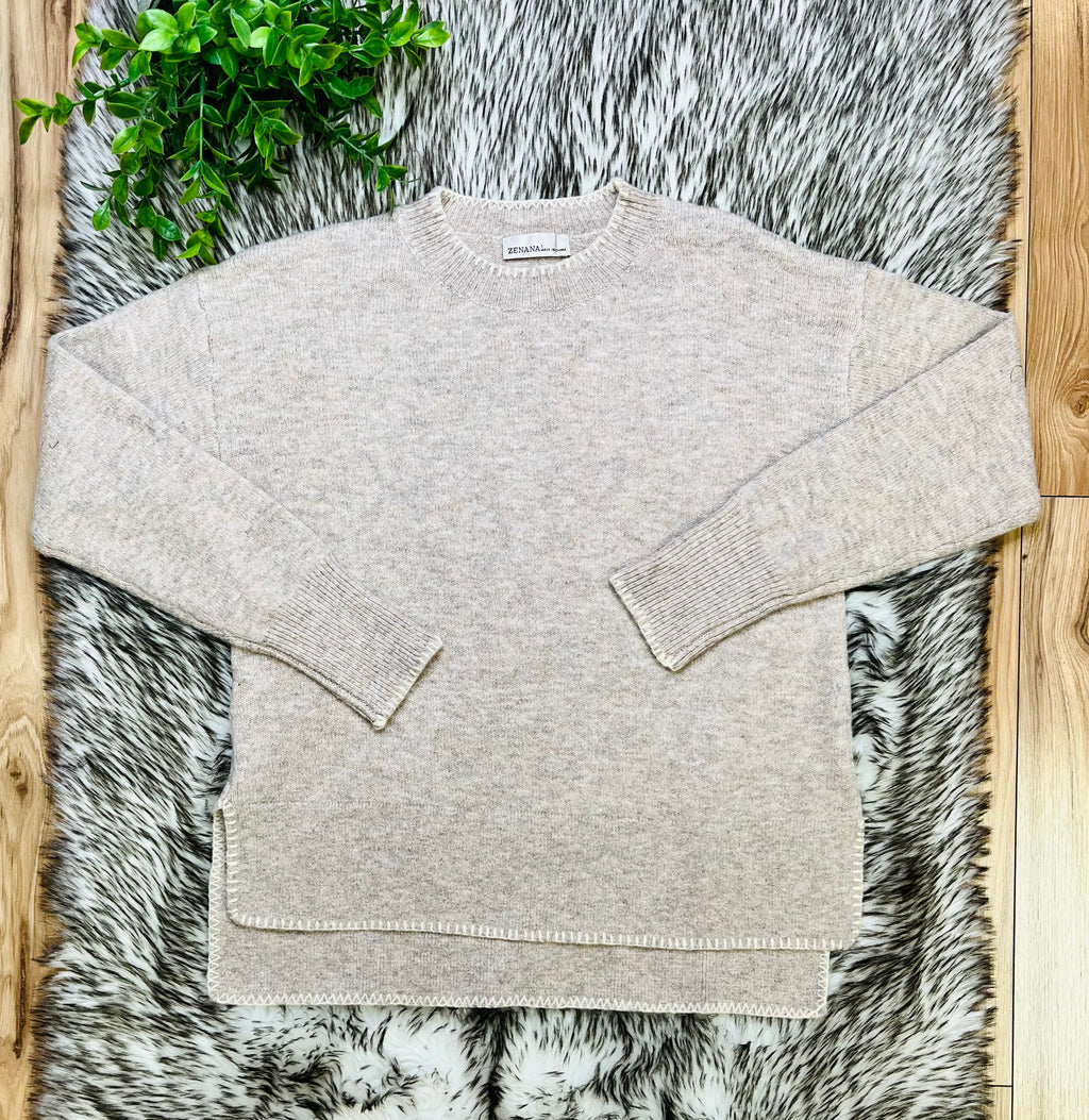 Women’s Zenana Mocha Sweater Top