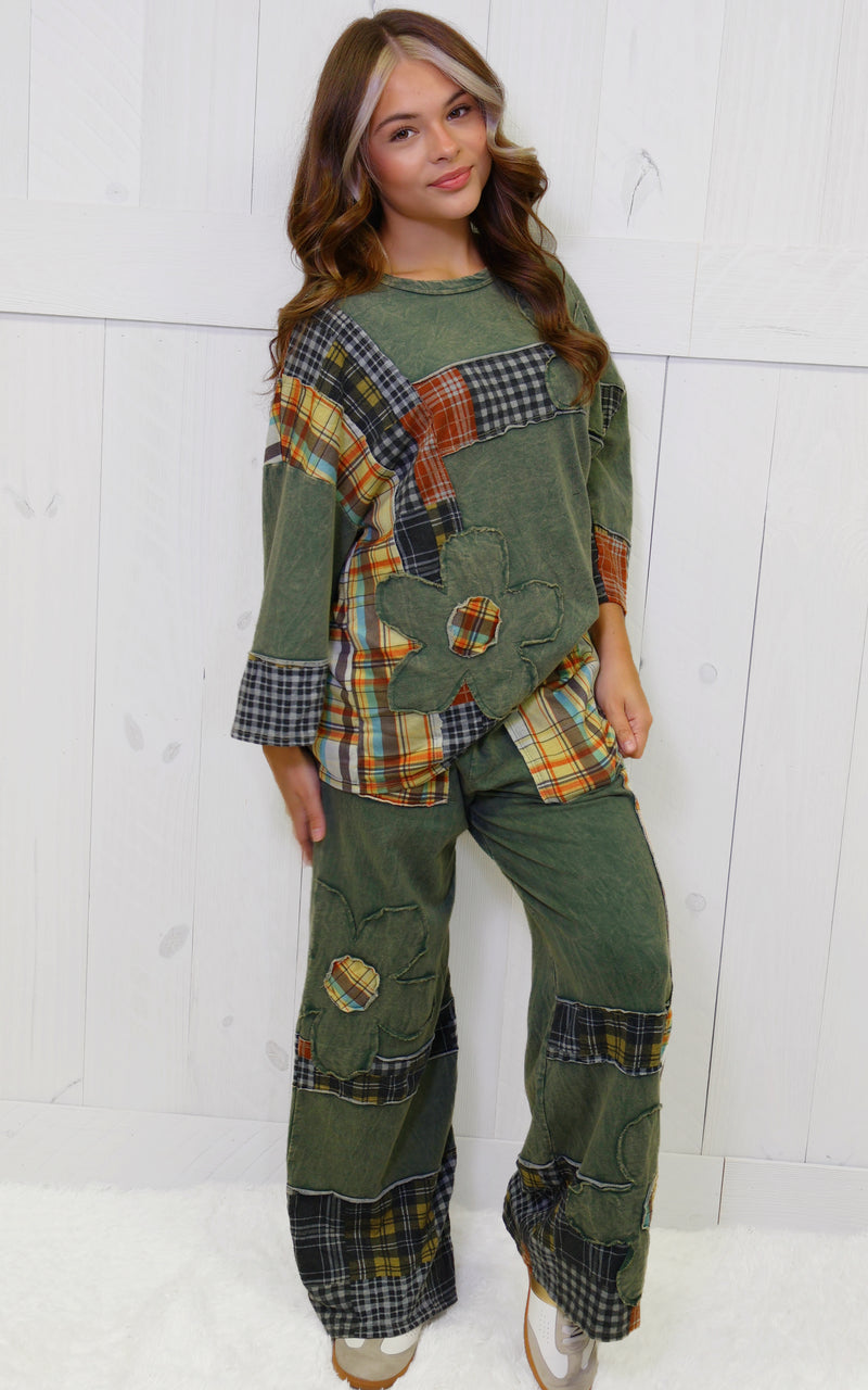 J Her Daisy Patchwork Pant Set