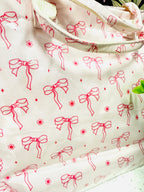 Women’s Pink Bow Vinyl Tote Bag