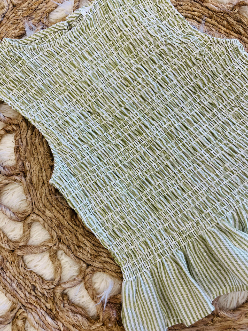 Women’s Blu Pepper Green Smocked Top