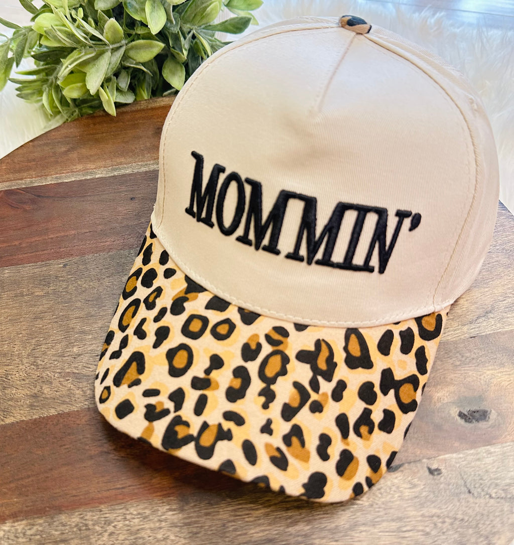 Women’s “Mommin” Cheetah Print Hat