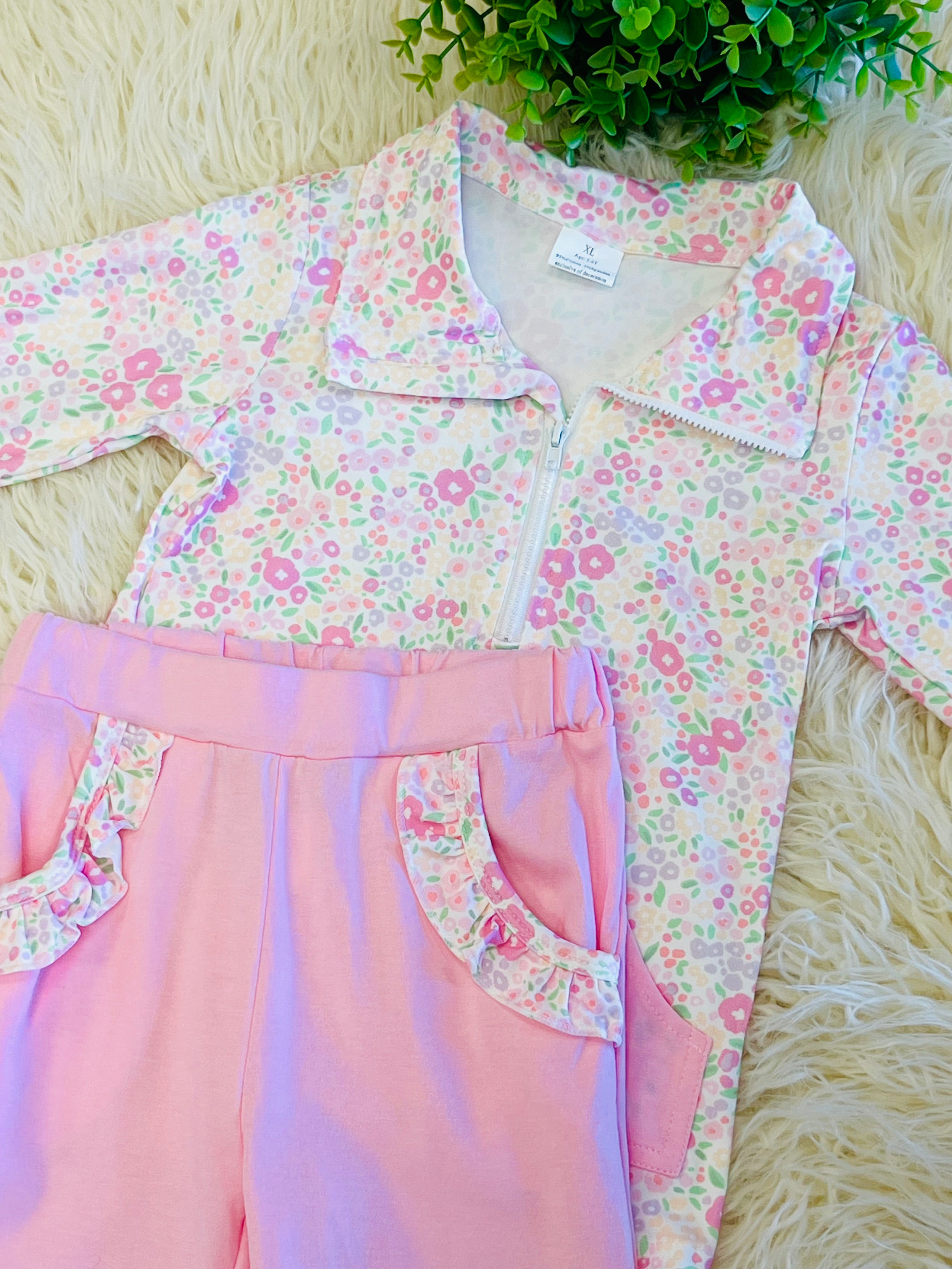 Girl’s Floral Pink Outfit