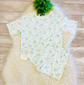 Women’s Blue Floral Short Set