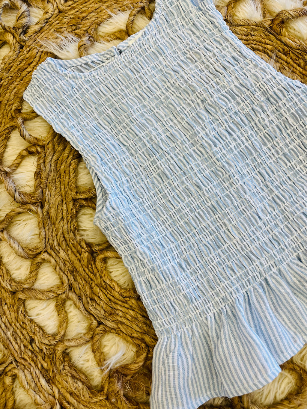 Women’s Blu Pepper Blue Smocked Top