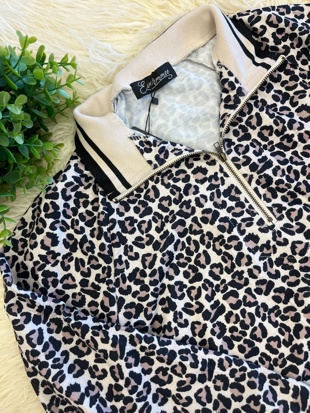 Women’s EverMMee Leopard Print Quarter Zip