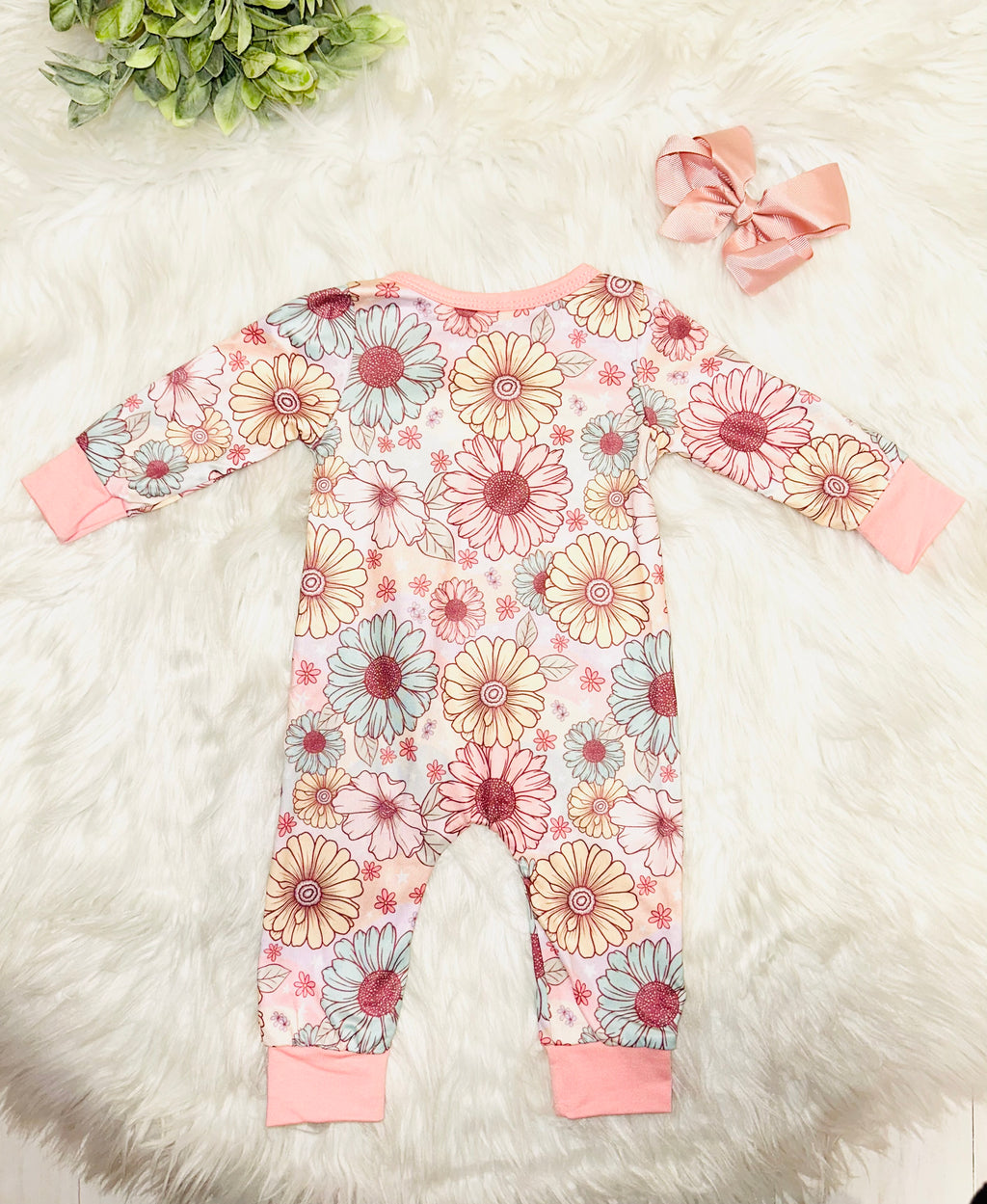 Girl’s multicolor floral sleeper