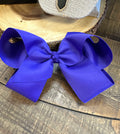 Hair Bow 8” Alligator Clip - Dark Purple