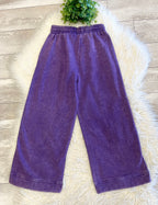 Women’s Zenana Cropped Wide Leg Comfy Violet Acid Wash Pants - True to Size