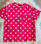 Women’s Evermmee Pink and Yellow Polka Dot top