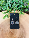 Women’s Blue and Silver Teardrop Dangle Earrings