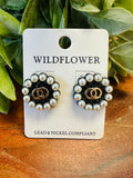 Women’s Gold and Black Pearl Earrings