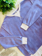 Women’s Zenana Washed Exposed Seam Sweatshirt In Lavender