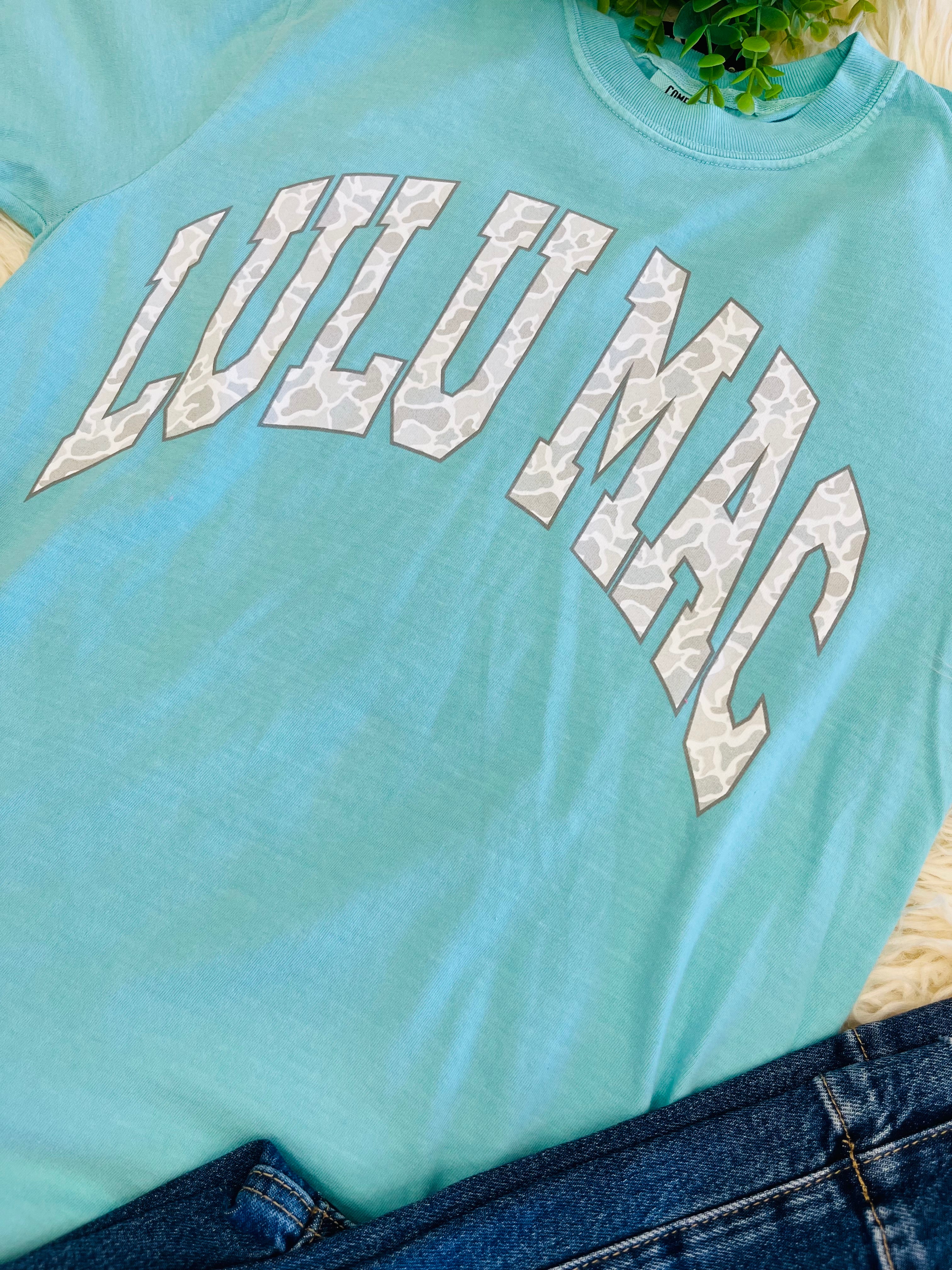 Women’s LuLu Mac Blue And Camouflaged T-Shirt
