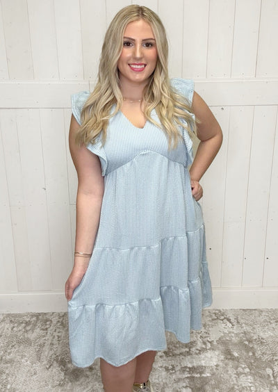 Women's Simply Southern Blue Knit Dress - Mini Mee Boutique