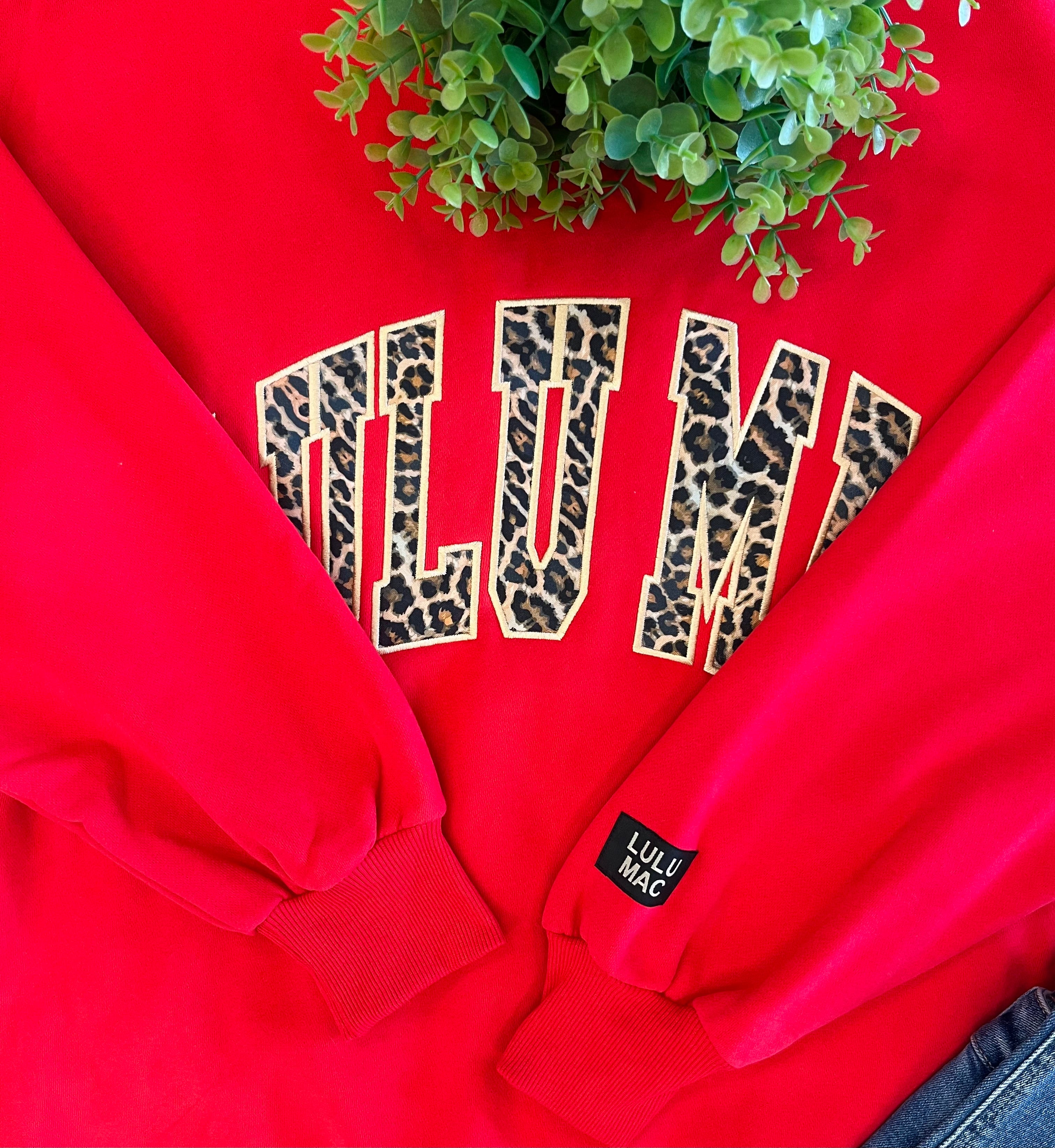 Women’s LuLu  Mac Red Cheetah print Sweatshirt