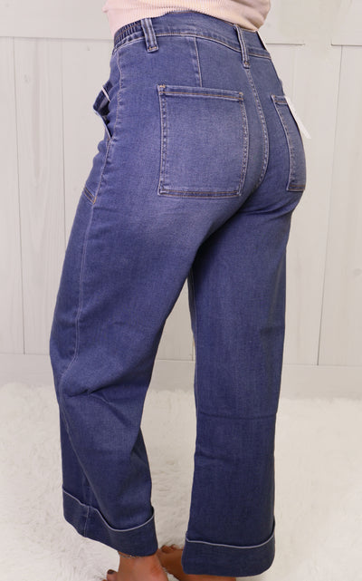 Vervet High Rise Baggy Cuff Jeans 3589