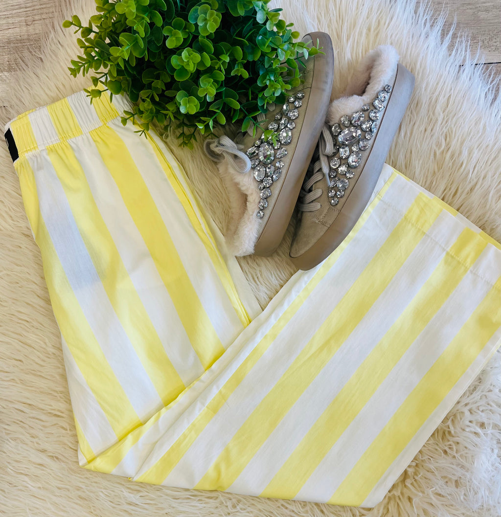 Women’s LuLu Mac Yellow Striped Pants