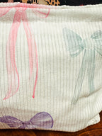 Cream and Colorful Bows Printed Bag