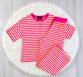 Women’s Evermmee Yellow and Pink Stripe Pant Set