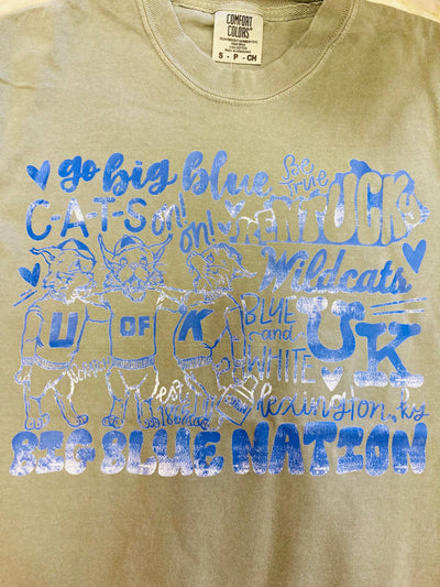 Comfort colors women’s Big Blue Nation Tee - Mini Mee Boutique