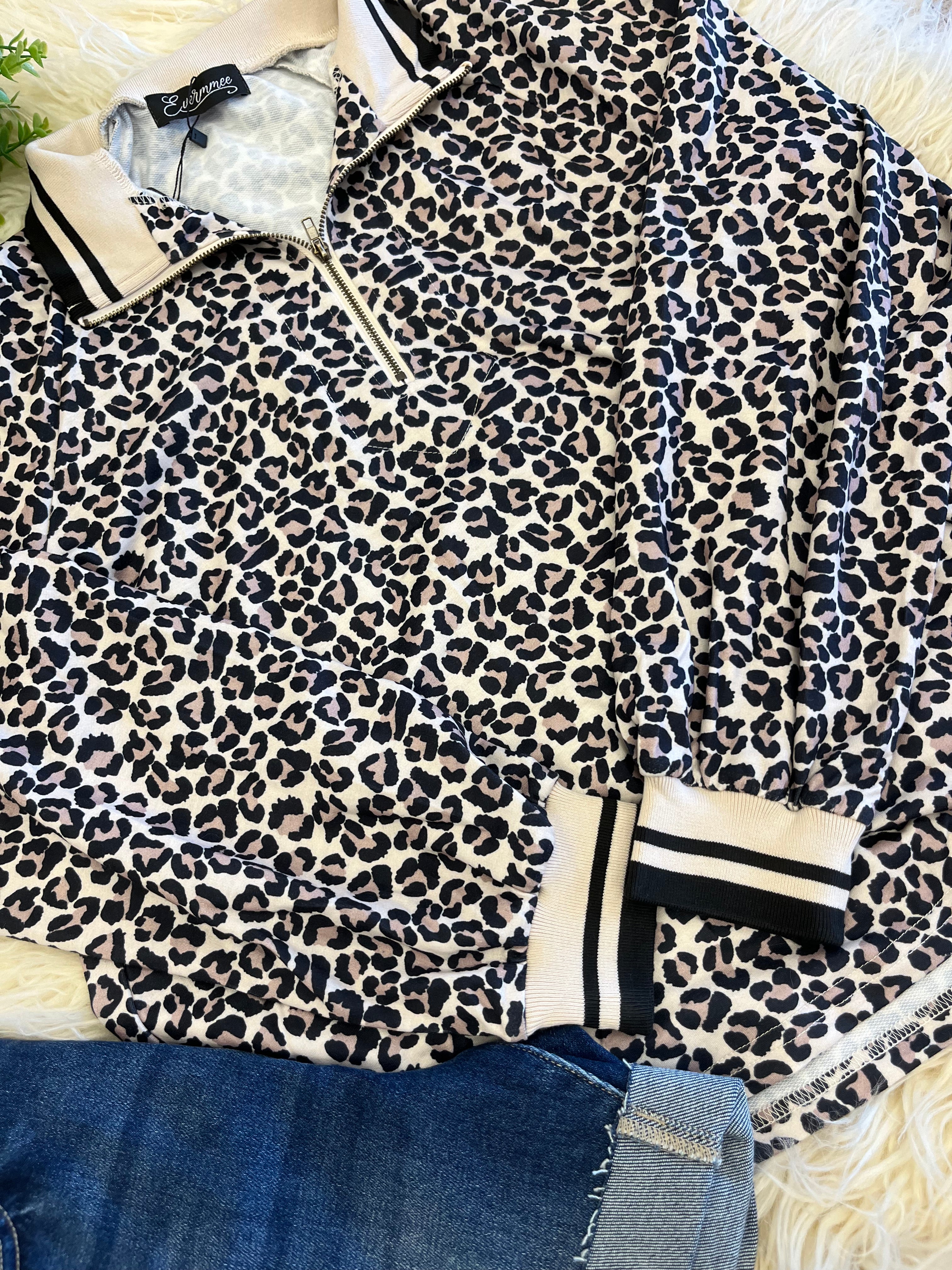 Women’s EverMMee Leopard Print Quarter Zip
