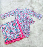 Girl’s Clover Cottage Pink Rose Newborn 3 Piece Set