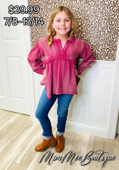 Girls Purple/Pink Top - Mini Mee Boutique