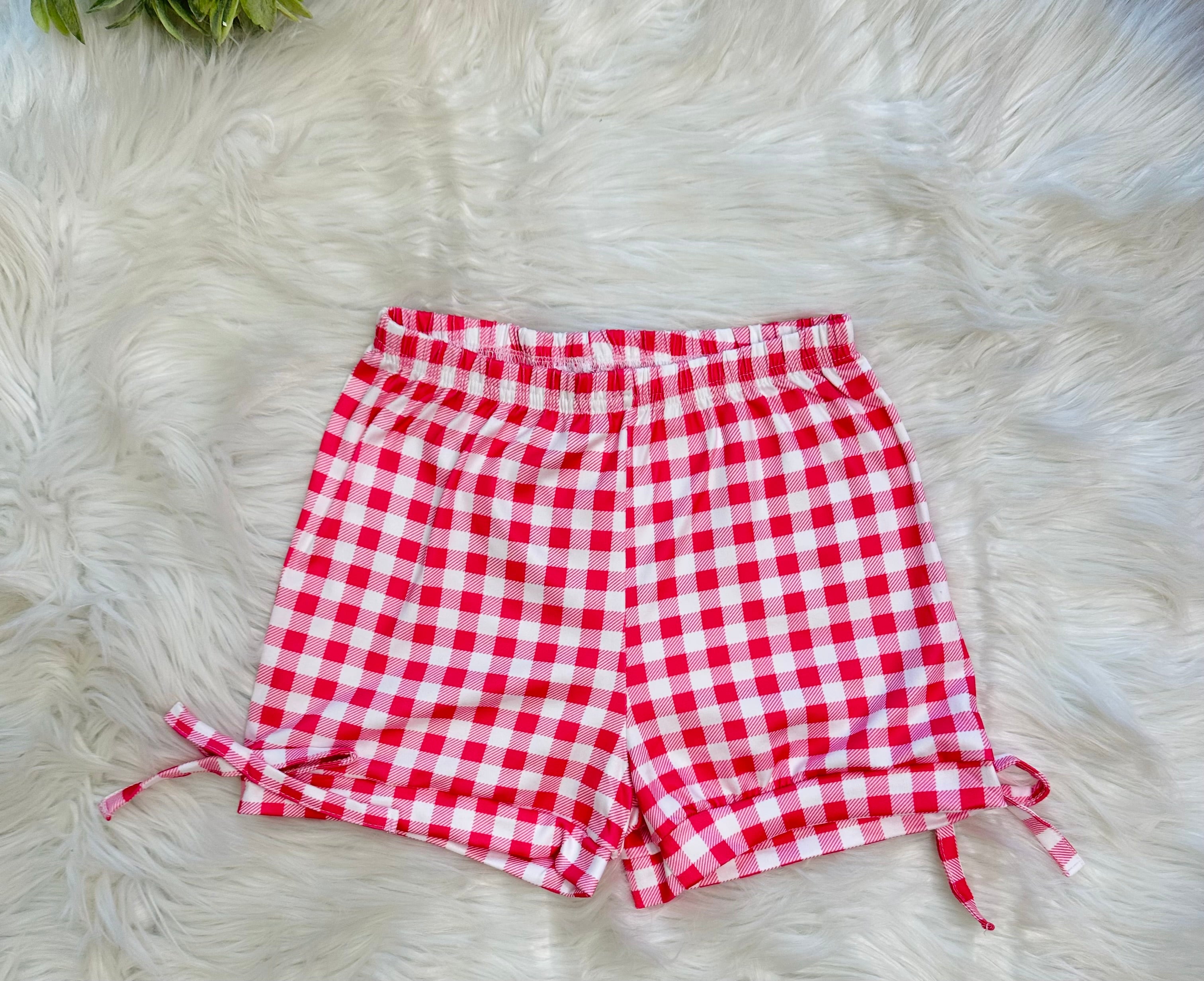 Girl’s Pink Floral Gingham Set