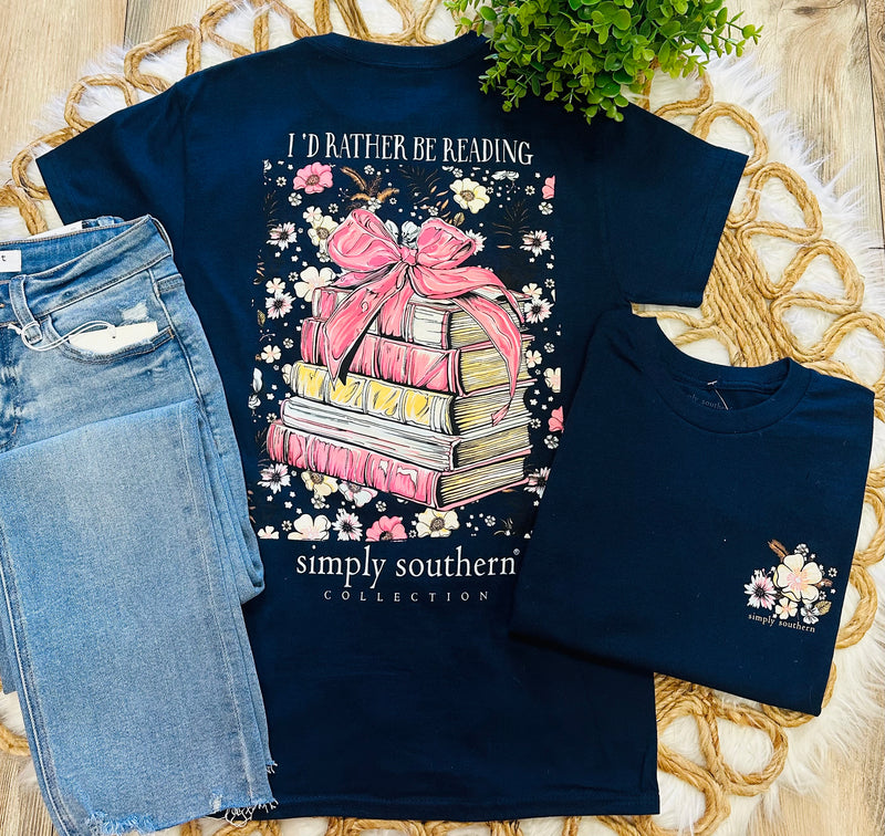 Women’s Simply Southern “I’d Rather Be Reading” Tee