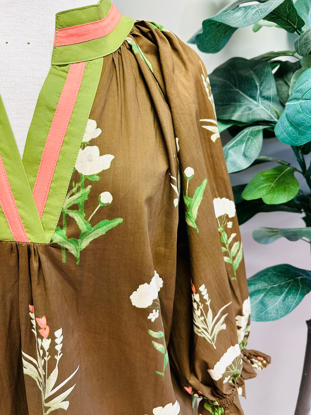 Women’s Umgee Brown Floral Dress