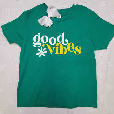 Girls Good Vibes Tee - Mini Mee Boutique