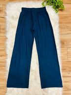 Women’s Zenana Solid Melange Navy Pant Set