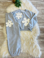 Women’s Double Zero Grey Daisy Two Piece Set
