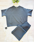 Women’s Zenana Grey Ribbed Pant Set