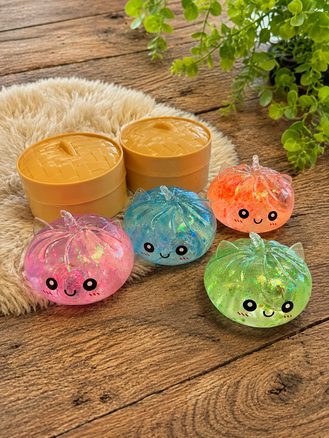 Unicorn Dumpling Squishy Slow Rise Gel with Flashing Lights Ages 3+ Regular Size