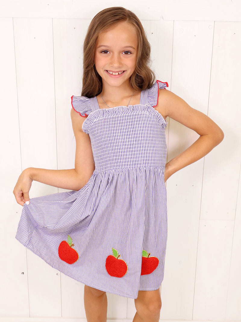 Smocked Apple Back to School Dress