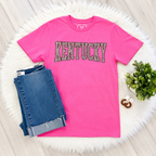 Women’s Pink Kentucky Cheetah Print Graphic Tee