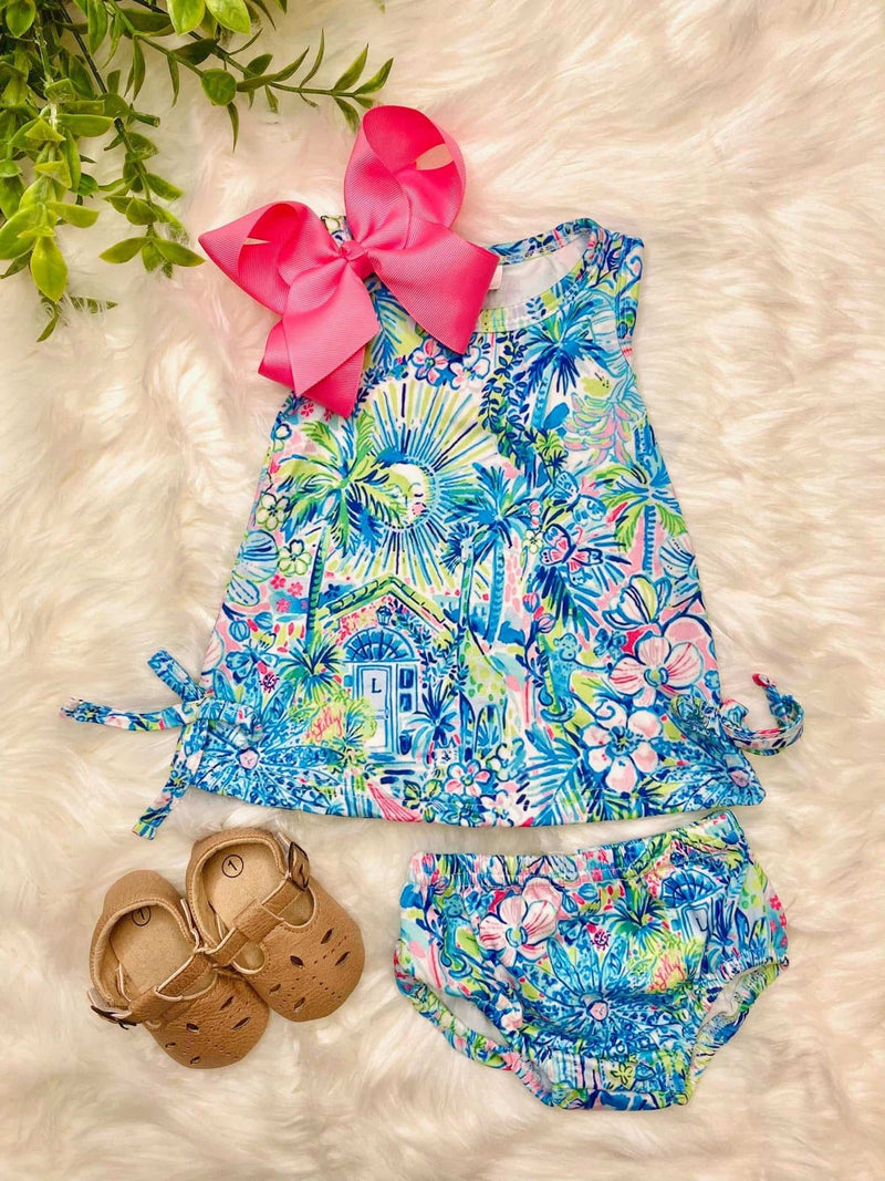 Girls Knotted Side 2 Piece Set - Mini Mee Boutique