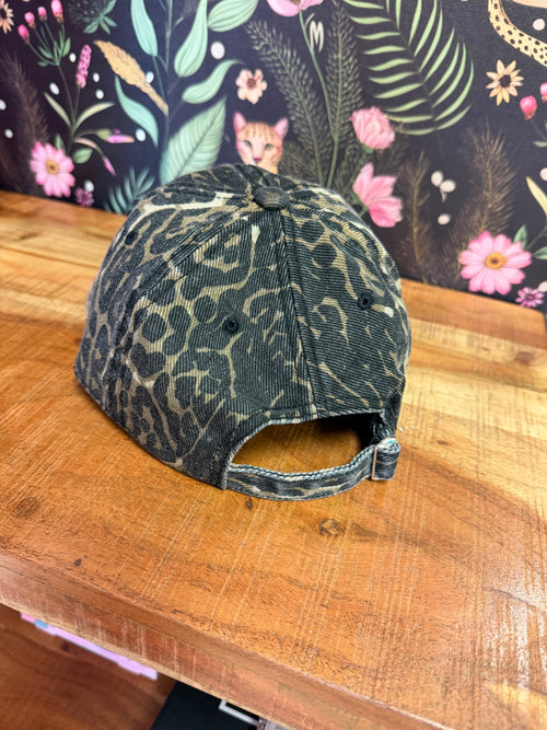 Dark Cheetah Print Hat