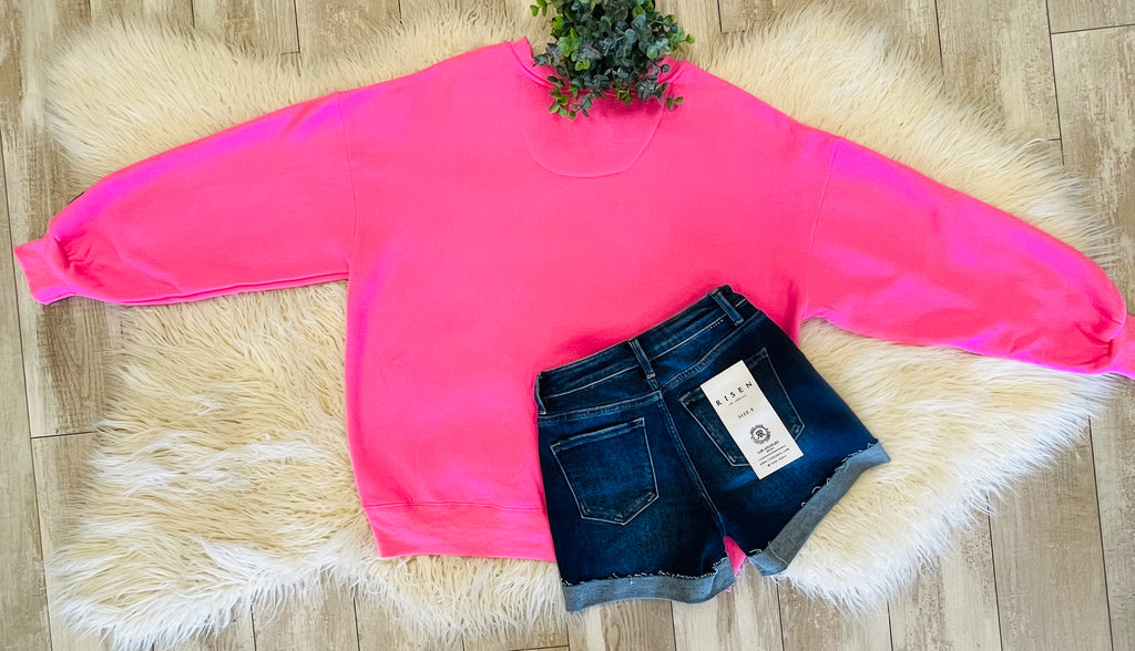 LuLu Mac Pink Cheetah Print Sweatshirt