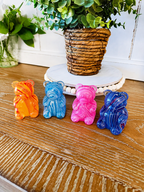 Marble Swirl Gummy Bear Squishy Toy - Gel Filled Slow Rise Ages 3+