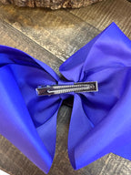 Hair Bow 8” Alligator Clip - Blue Violet