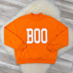 Spooky Boo Reversible Women’s Mock Neck Sweater by Evermmee