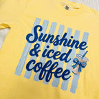 Women’s Yellow Sunshine & Iced Coffee Graphic Tee
